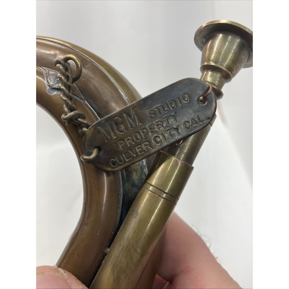 MGM Studio Movie Prop U.S. Military Bugle 1960s